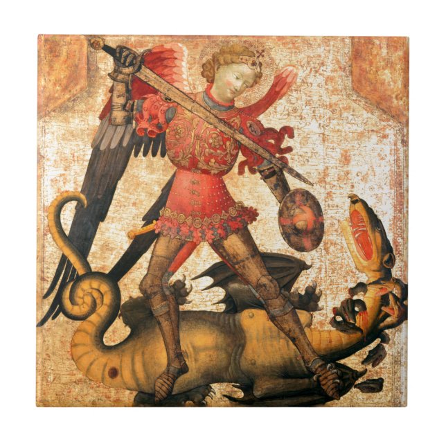 St Michael e o dragão (século XV) (Frente)