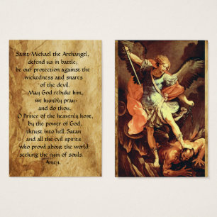 St Michael o cartão da oração do arcanjo