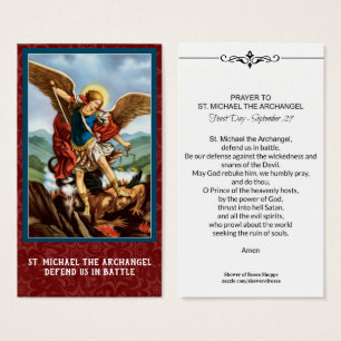 St Michael o cartão santamente da oração do