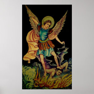 St Michael o impressão das canvas do arcanjo