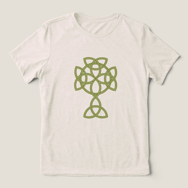 St. Patrick Celtic Cross | Trinity Knot & Quote (Design frontal)
