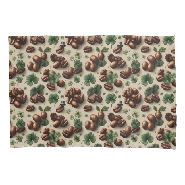 St. Patrick’s Day Coffee & Shamrock Pattern (Frente)