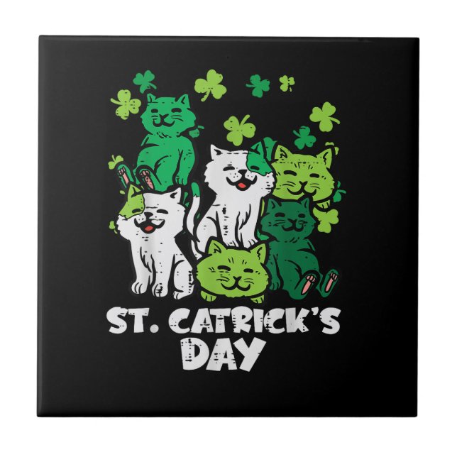 St Patricks Catricks Day Cats Saint Pattys (Frente)