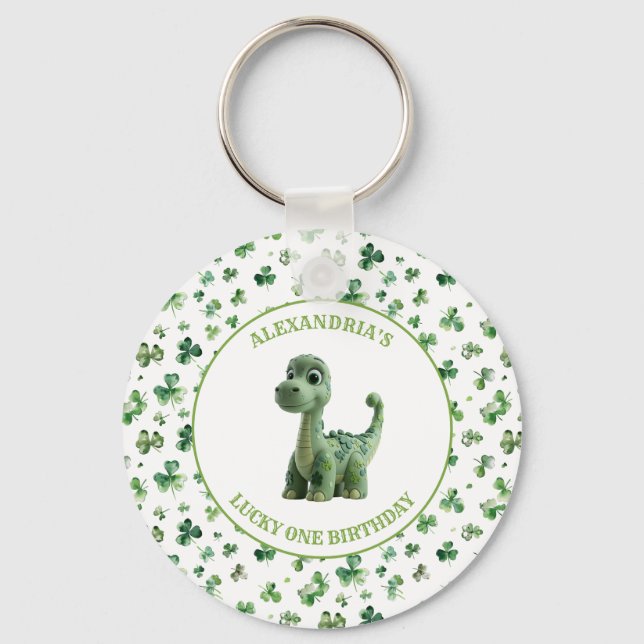 St Patricks Lucky One Dinossaur Chaveiro (Frente)