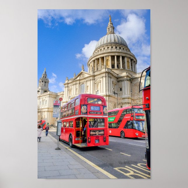 St Paul's Cathedral London UK Poster (Frente)