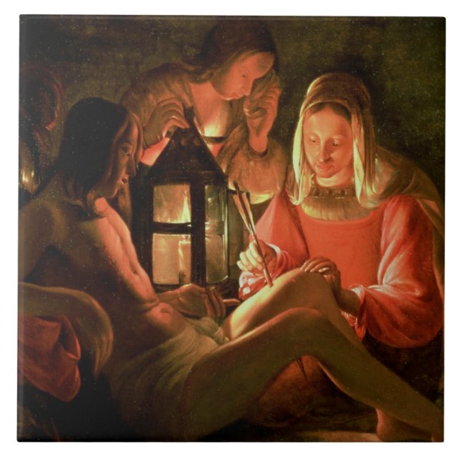 St. Sebastian tendido pela mulher santamente (o (Frente)