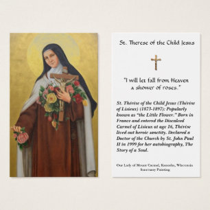 St. Therese do cartão santamente de Jesus Lisieux