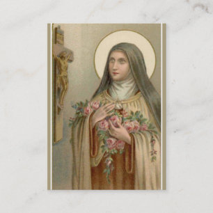 St. Therese do vintage os cartões pequenos do