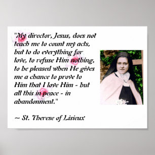 St. Therese "meu diretor Jesus…" poster
