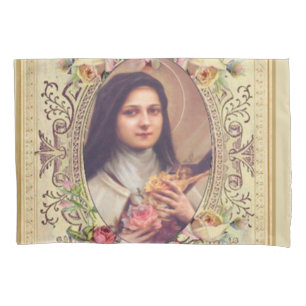 St. Therese o crucifixo pequeno dos rosas da flor