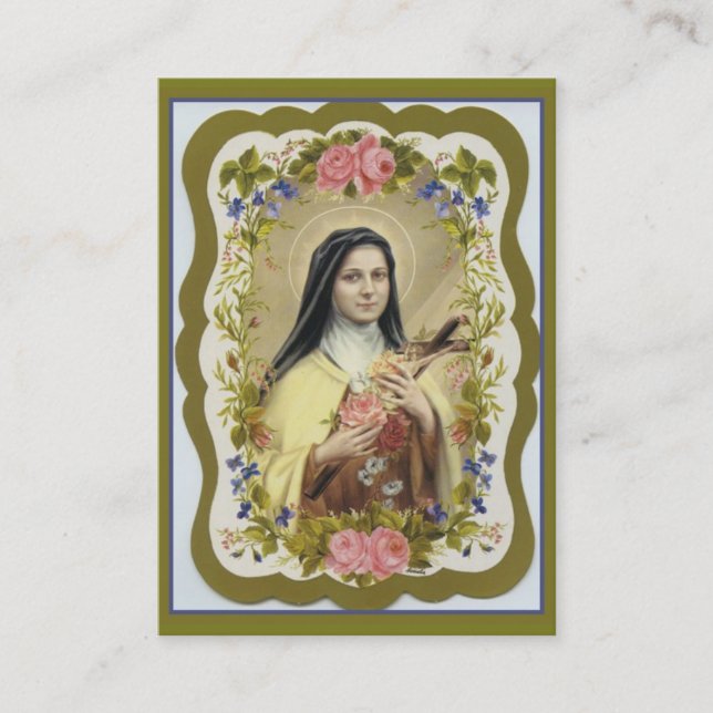 St. Therese os cartões santamente do Novena (Frente)