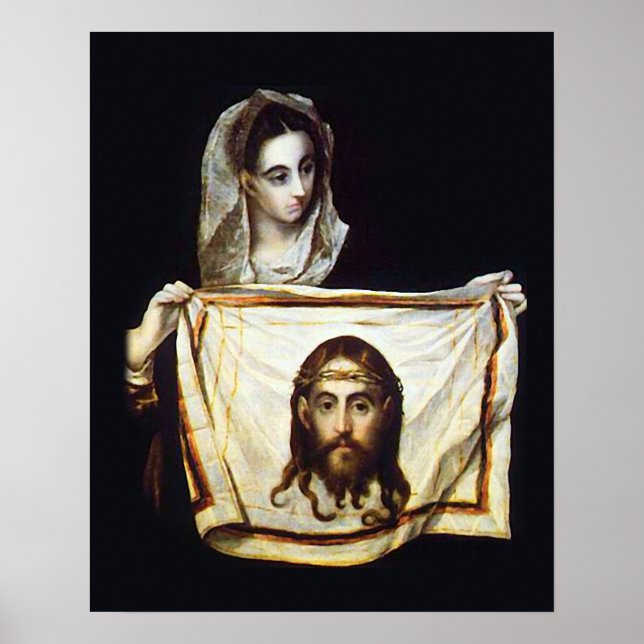 St Veronica Veil Holy Face Shroud 01 Poster A (Frente)