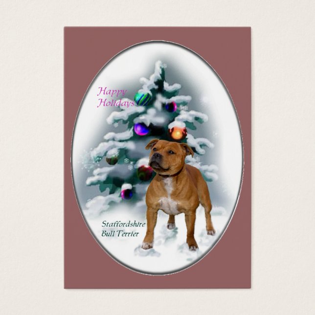Staffordshire Bull Terrier Natal Gifts (Frente)