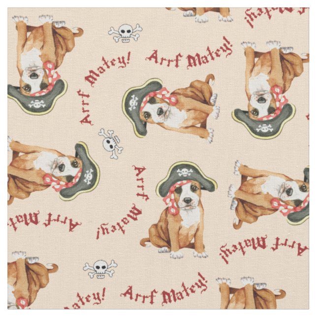 Staffordshire Bull Terrier Pirate Tecido (Detalhe)
