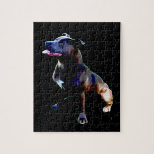 Staffy Bull Terrier Oil Paint, Quebra-cabeça de se