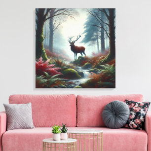 Stag Oil Pintura de Canvas