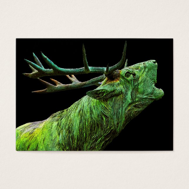 Stag Reindeder Head - Verde, preto (Frente)
