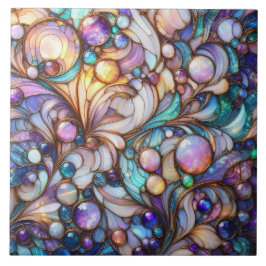 Stained glass abstract colourful