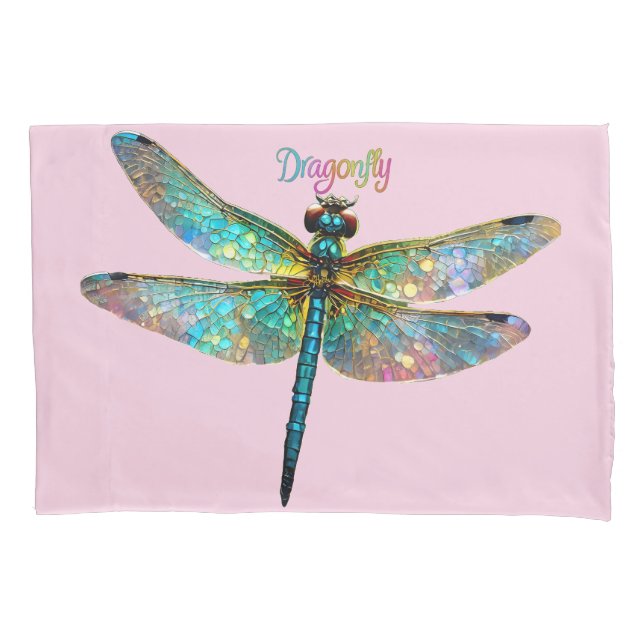 Stained Glass Colorful Dragonfly (Frente)