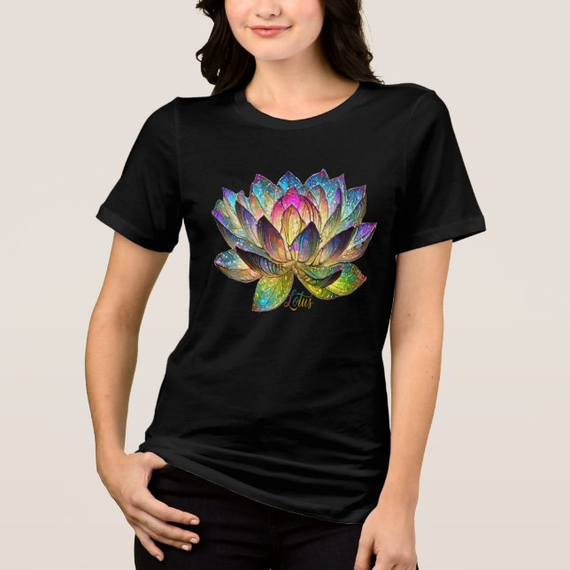 Stained Glass Colorful Lotus Flower (Frente)