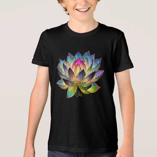 Stained Glass Colorful Lotus Flower (Frente)