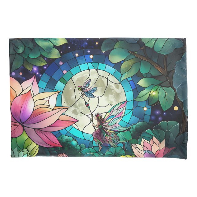 Stained Glass Little Fairy With Dragonfly (Frente)