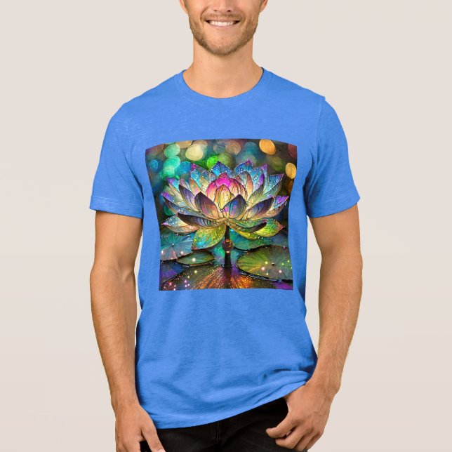 Stained Glass Vibrant Lotus Flower (Frente)