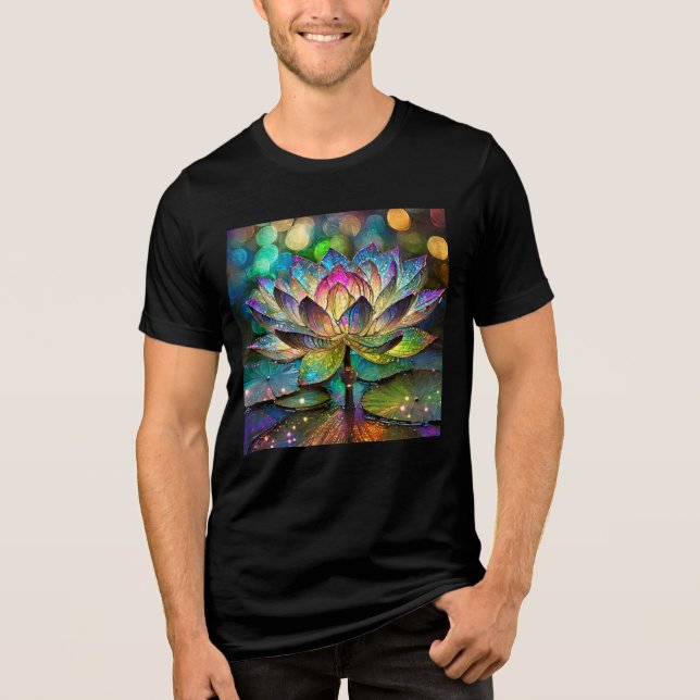 Stained Glass Vibrant Lotus Flower (Frente)