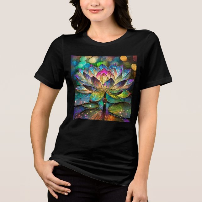 Stained Glass Vibrant Lotus Flower (Frente)