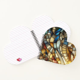 Stained Glass Waves Spiral Notebook