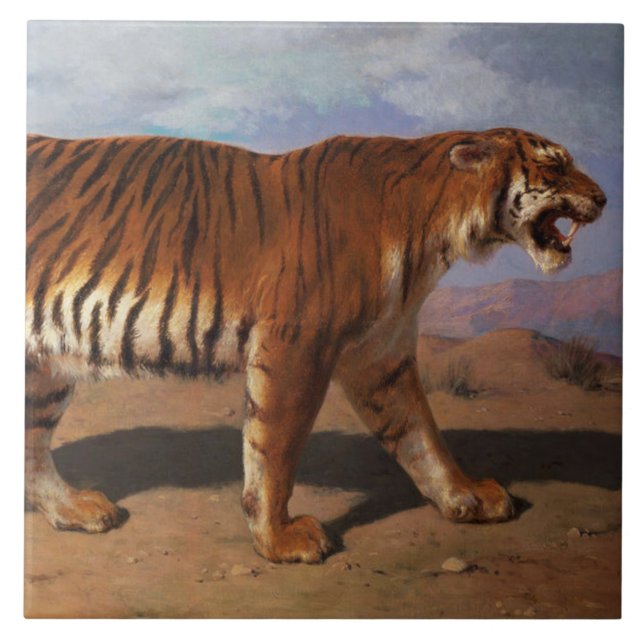 Stalking Tiger (por Rosa Bonheur) (Frente)