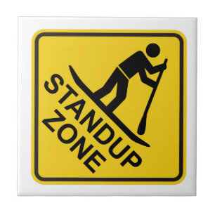 Standup Paddleboard Zone Road Sign