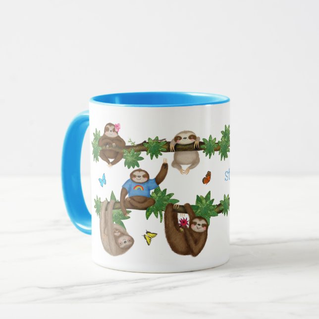 Stanley Sloth caneca personalizada (Frente Esquerda)
