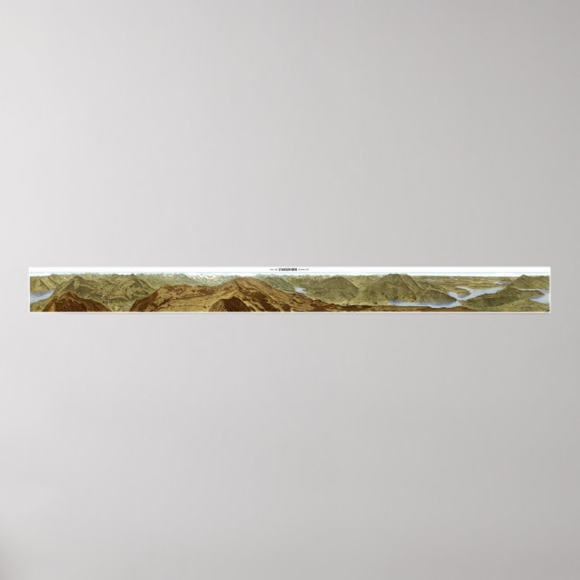 STANSERHORN Swiss Alps Panorama 360° Poster (Frente)