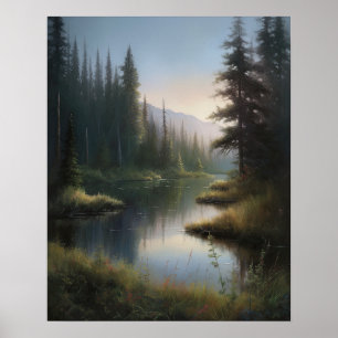 Star Lake Painting Art Impressão Poster