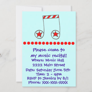 Star Musical Note Music Considerando Convite