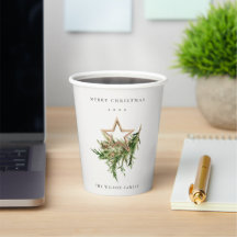 Star Ornament Pine Branch Fauna Feliz Natal