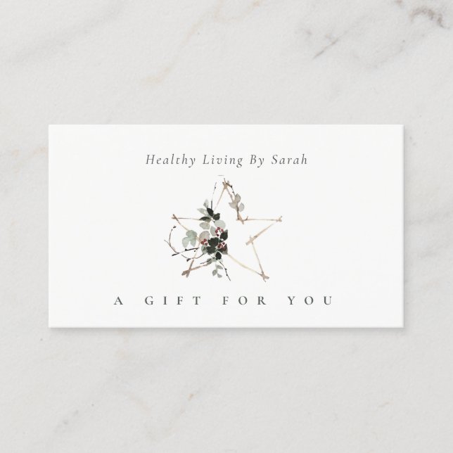 Star Poinsettia Leafe Certificado de Presente Fest (Frente)