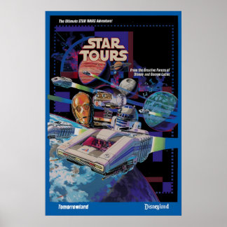 Star Tours 1987 Disneyland Attraction Poster Print