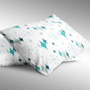Starburst Meio século moderno padrão Teal Aqua