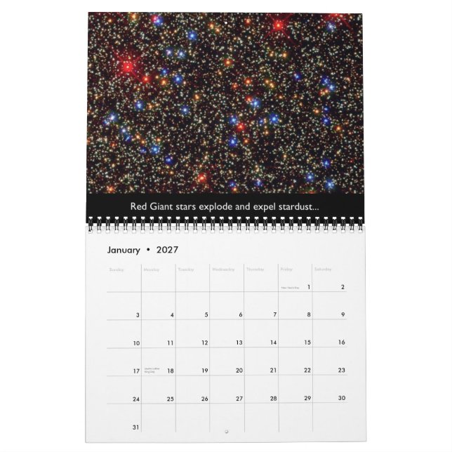 Stardust ao calendário de Stardust 2012 (Jan 2027)