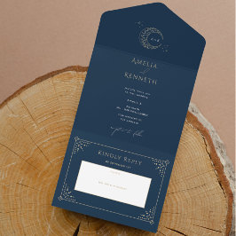 Stardust Monograma Convites de Casamento