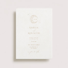Stardust Monograma Convites de Casamento