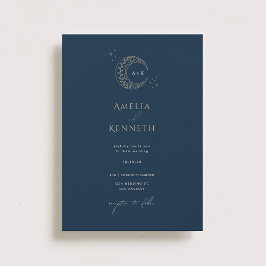 Stardust Monograma Convites de Casamento