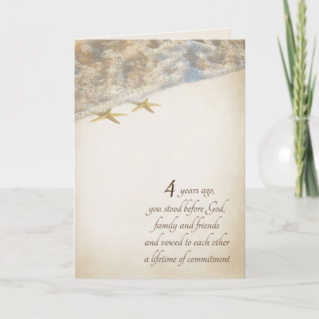 Starfish 4º Cartão de Aniversário (Frente)