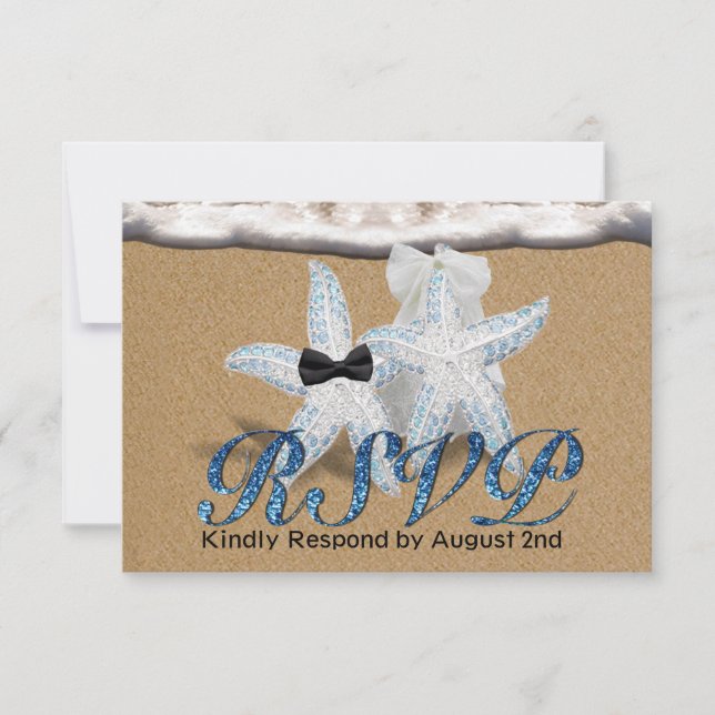 Starfish Beach Aqua RSVP (Frente)