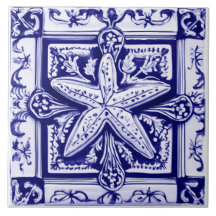 Starfish Blue e White Sea Star Ocean Beach House