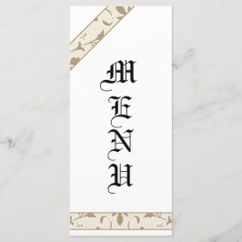 Starfish, Cinza branca, Menu Casamento tema damasc