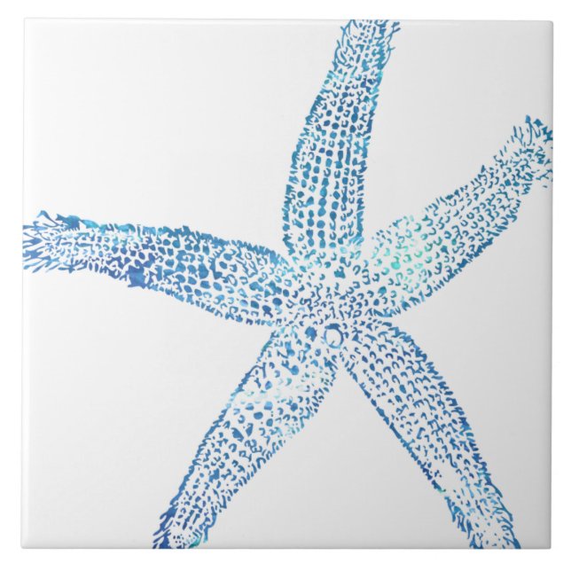 Starfish Coastal Beach Bue White Decor Gift (Frente)