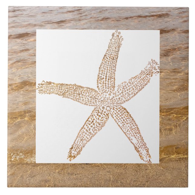 Starfish Coastal Sandy Beach Water Home Decor Gift (Frente)